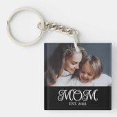 Mom Established Modern Script Photo キーホルダー (正面)