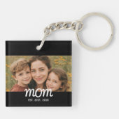 Mom Established Modern Script Photo キーホルダー (裏面)