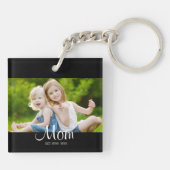 Mom Established Modern Script Photo キーホルダー (裏面)