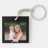 Mom Established Modern Script Photo キーホルダー (裏面)