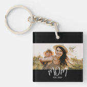 Mom Established Modern Script Photo キーホルダー (正面)