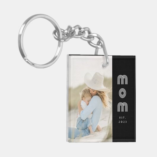 Mom Established Modern Script Photo  キーホルダー (正面左)