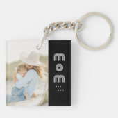 Mom Established Modern Script Photo キーホルダー (裏面)