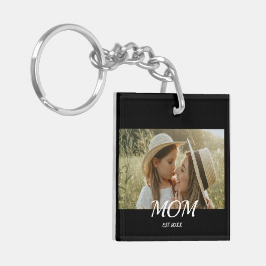 Mom Established Modern Script Photo  キーホルダー (正面左)