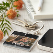 Mom Established Modern Script Photo キーホルダー (正面右)