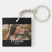 Mom Established Modern Script Photo キーホルダー (裏面)