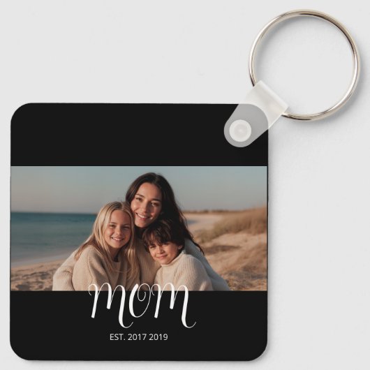 Mom Established Modern Script Photo  キーホルダー (裏面)