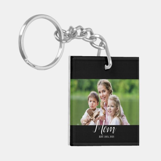Mom Established Modern  Script Photo  キーホルダー (正面左)