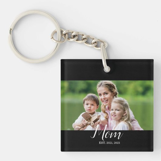 Mom Established Modern  Script Photo  キーホルダー (正面)