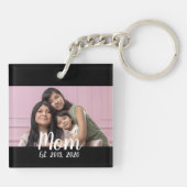 Mom Established Modern Script Photo キーホルダー (裏面)