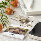 Mom Established Modern Script Photo キーホルダー (正面右)