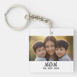 Mom Established Modern Script Photo キーホルダー