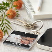 Mom Established Modern Script Photo キーホルダー (正面右)