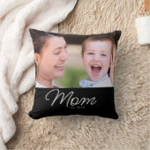Mom Established Modern Script Photo クッション (ブランケット)
