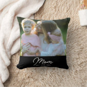 Mom Established Modern Script Photo クッション (ブランケット)