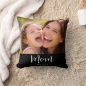 Mom Established Modern Script Photo クッション (ブランケット)