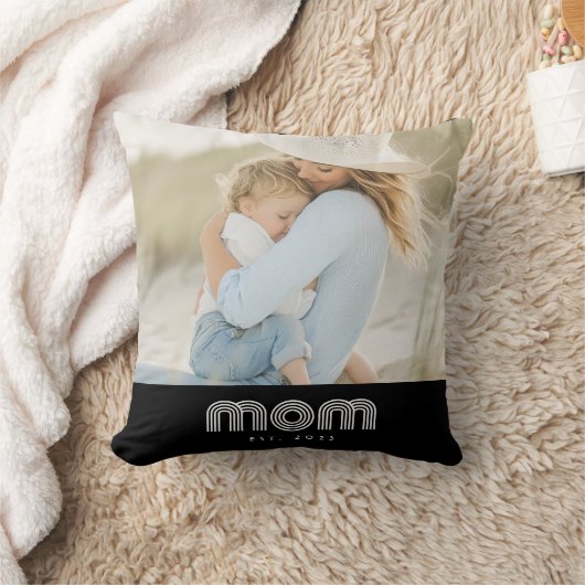 Mom Established Modern Script Photo クッション (ブランケット)