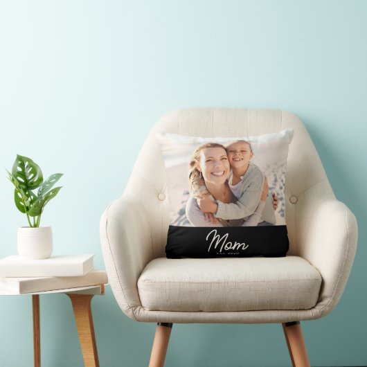 Mom Established Modern Script Photo クッション (椅子)