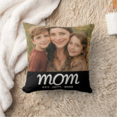Mom Established Modern Script Photo クッション (ブランケット)