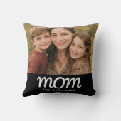 Mom Established Modern Script Photo クッション (裏面)