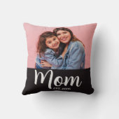 Mom Established Modern Script Photo クッション (裏面)