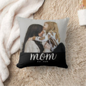 Mom Established Modern Script Photo クッション (ブランケット)