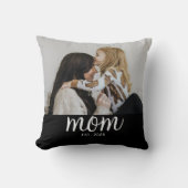 Mom Established Modern Script Photo クッション (正面)