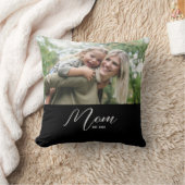 Mom Established Modern Script Photo クッション (ブランケット)
