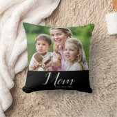 Mom Established Modern Script Photo クッション (ブランケット)