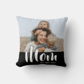 Mom Established Modern Script Photo クッション (正面)