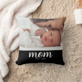 Mom Established Modern Script Photo クッション (ブランケット)
