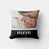 Mom Established Modern Script Photo クッション (正面)