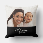 Mom Established Modern Script Photo クッション (裏面)