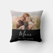 Mom Established Modern Script Photo クッション (裏面)