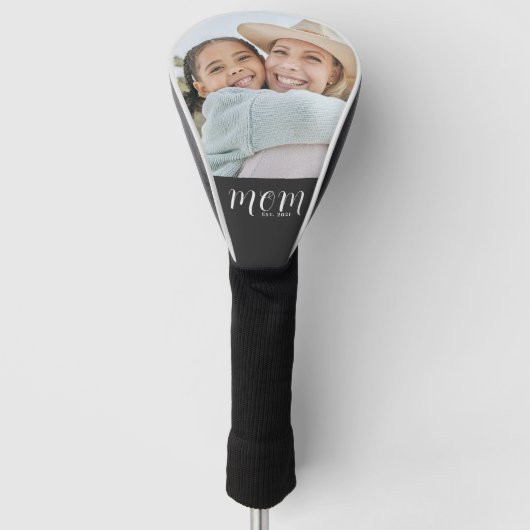 Mom Established Modern Script Photo ゴルフヘッドカバー (正面)