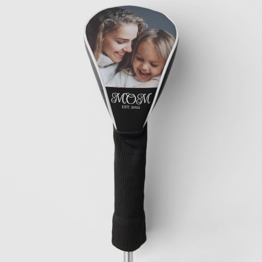Mom Established Modern Script Photo ゴルフヘッドカバー (正面)