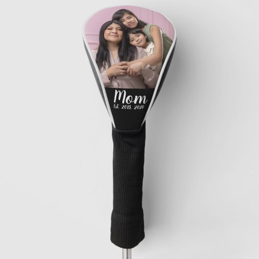 Mom Established Modern Script Photo ゴルフヘッドカバー (正面)