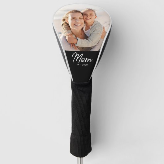 Mom Established Modern Script Photo ゴルフヘッドカバー (正面)