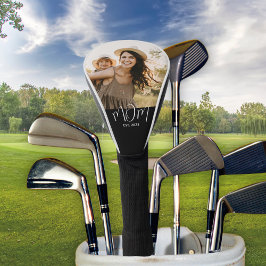 Mom Established Modern Script Photo ゴルフヘッドカバー