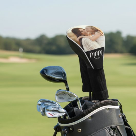 Mom Established Modern Script Photo ゴルフヘッドカバー