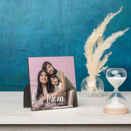 Mom Established Modern Script Photo フォトプラーク (インサイチュ)