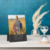 Mom Established Modern Script Photo  フォトプラーク (側面)