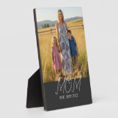 Mom Established Modern Script Photo  フォトプラーク (側面)