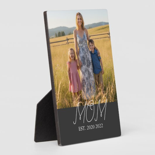 Mom Established Modern Script Photo  フォトプラーク (側面)