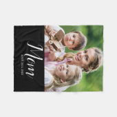 Mom Established Modern Script Photo フリースブランケット (正面(横))
