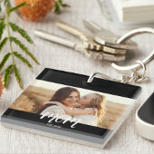 Mom Established Modern Script Photo Keychain キーホルダー