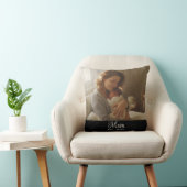 Mom Established Modern Script Photo Throw クッション (椅子)