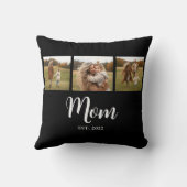 Mom Established Modern Simple Script Black 3 Photo クッション (裏面)