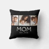 Mom Established Modern Typography Black 3 Photo  クッション (裏面)