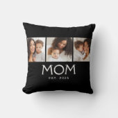 Mom Established Modern Typography Black 3 Photo  クッション (正面)